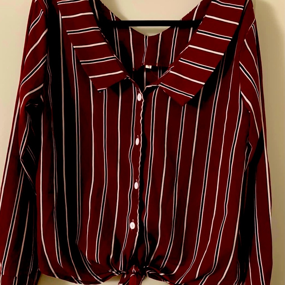 Maroon SHEIN Crop Top